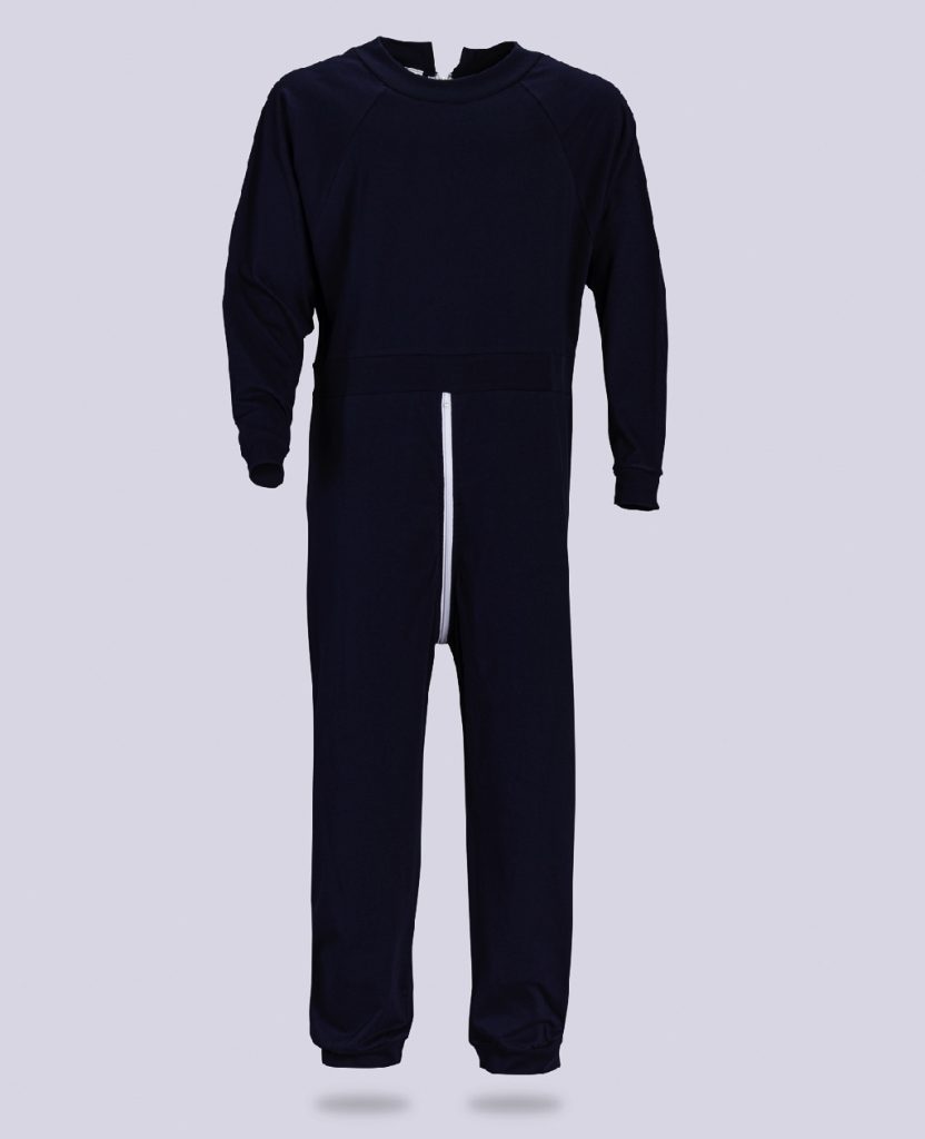 Grenouillère Homme - Body Adulte Une Pièce - Manches Longues, Boutons - Vêtement Nuit Extensible Confortable - Automne/Hiver