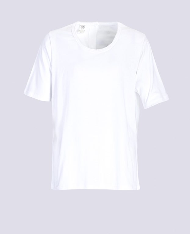 T-shirt Médicalisé Femme Manches Courtes blanc