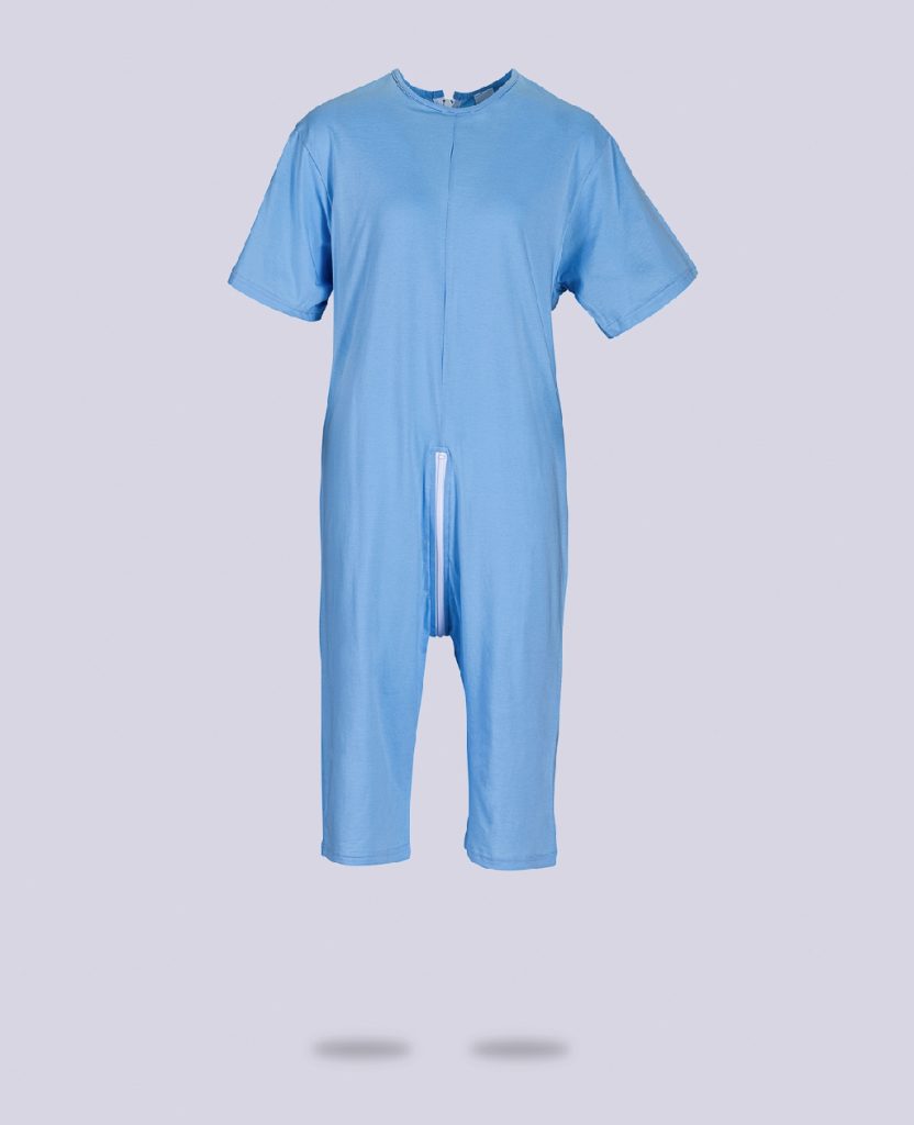 Vêtement Détente Confortable Grenouillère Adulte Liberty JL/ML - 100% Coton Bleu Taille 40/42 Grenouillère Confortable