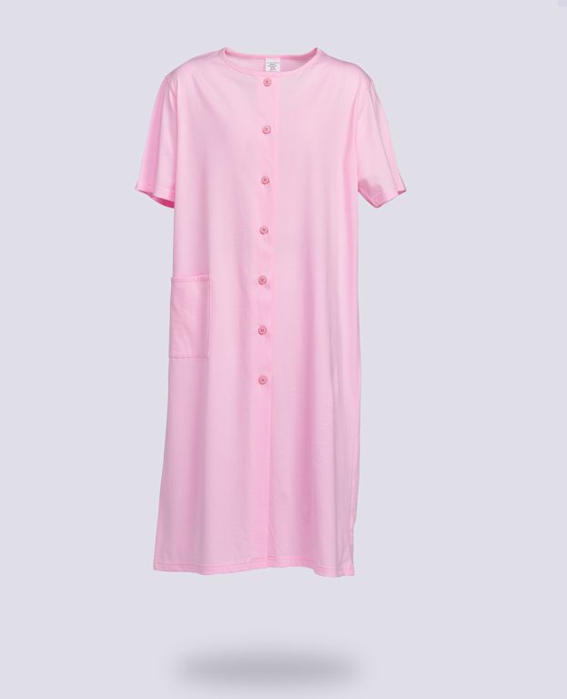 Chemise de nuit manches courte rose